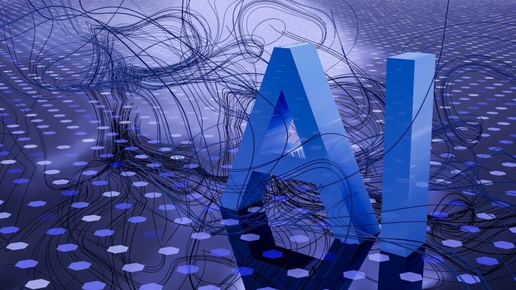 Abstract artificial intelligence network representing answer engine optimization