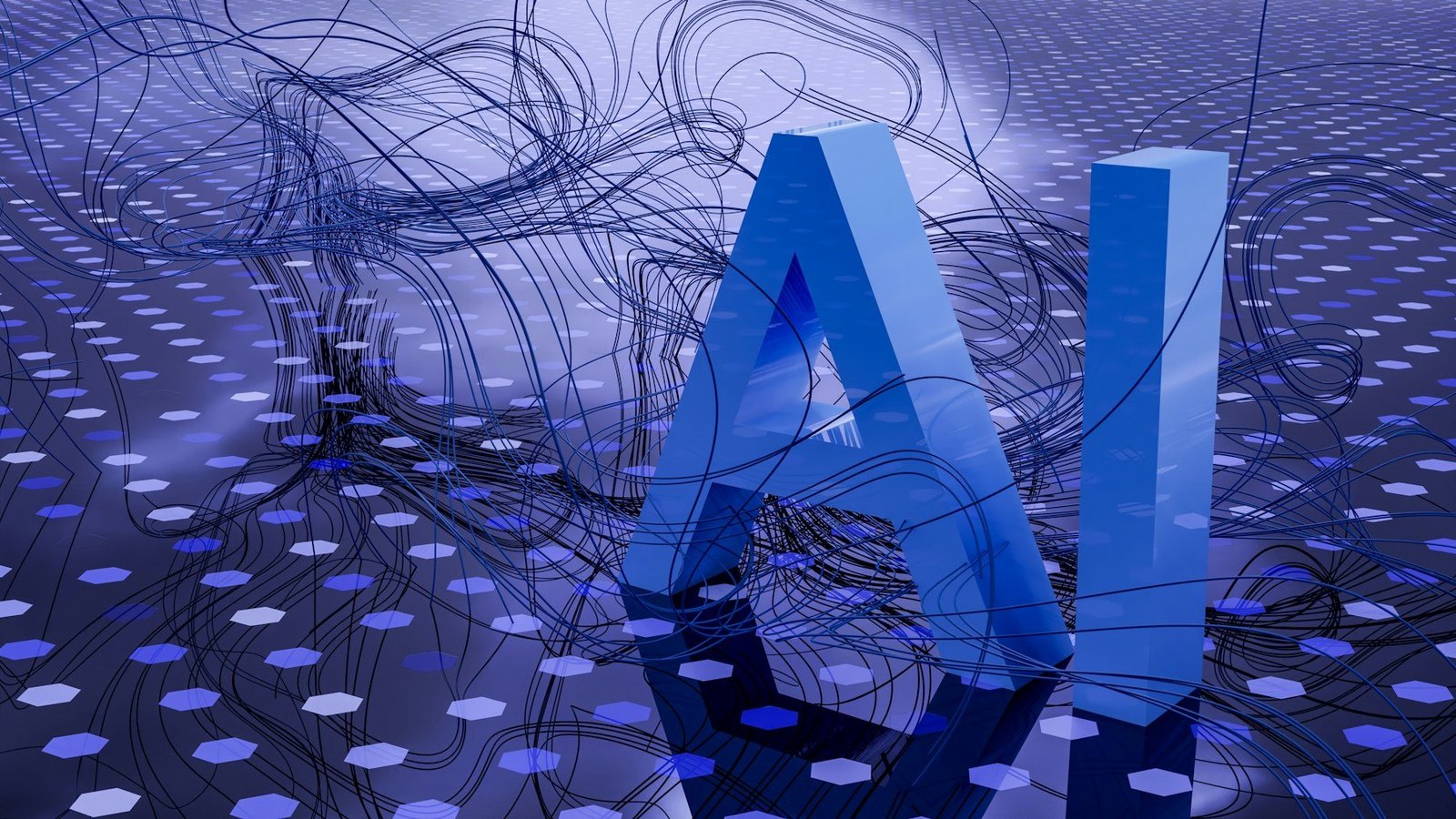 Abstract artificial intelligence network representing answer engine optimization